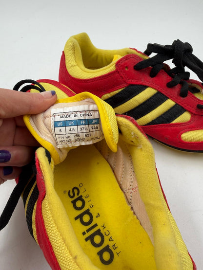 Vintage Sneaker adidas Techstar Intervall Trainer rot gelb schwarz Größe 37,5