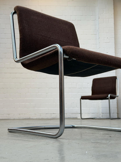 Vintage Freischwinger Stuhl von Herbert Hirche für Mauser Bauhaus