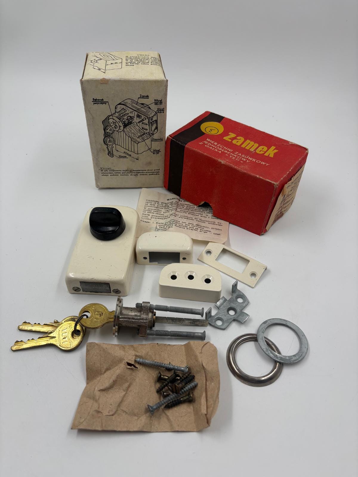 Vintage Türschloss YETI komplett mit Zylinder und OVP