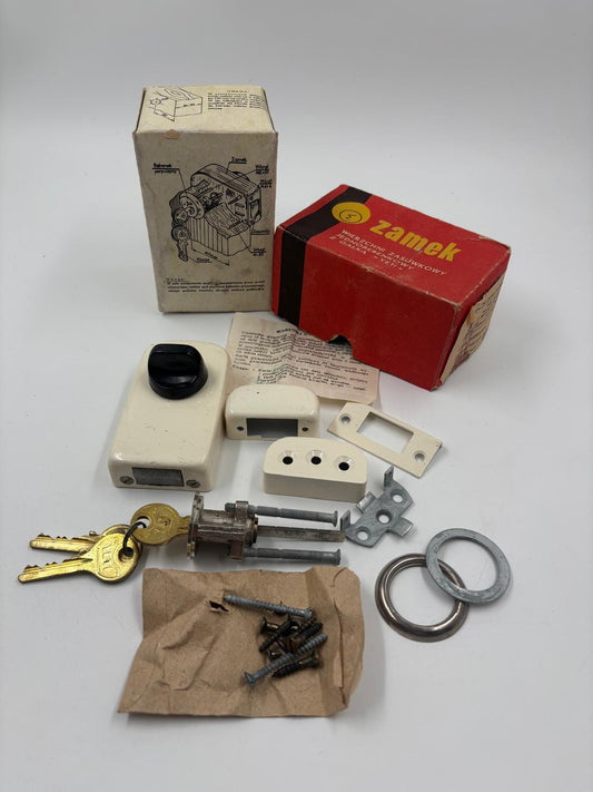 Vintage Türschloss YETI komplett mit Zylinder und OVP