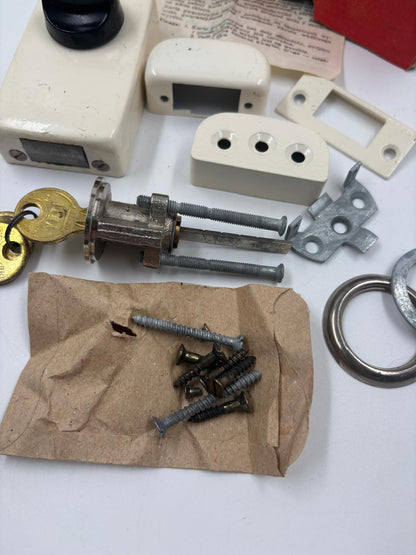 Vintage Türschloss YETI komplett mit Zylinder und OVP
