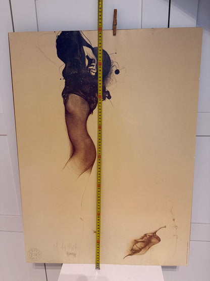 Vintage Konzertposter Erika Pluhar Original 80er Jahre von Erika Pluhar leichte übliche Gebrauchsspuren