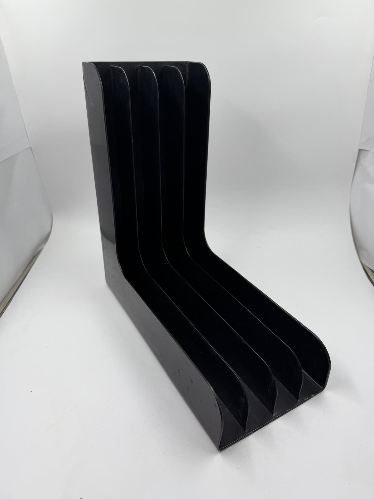 Vintage Schallplattenhalter schwarz von unbekannt für unbekannt mit Sprung, gebraucht