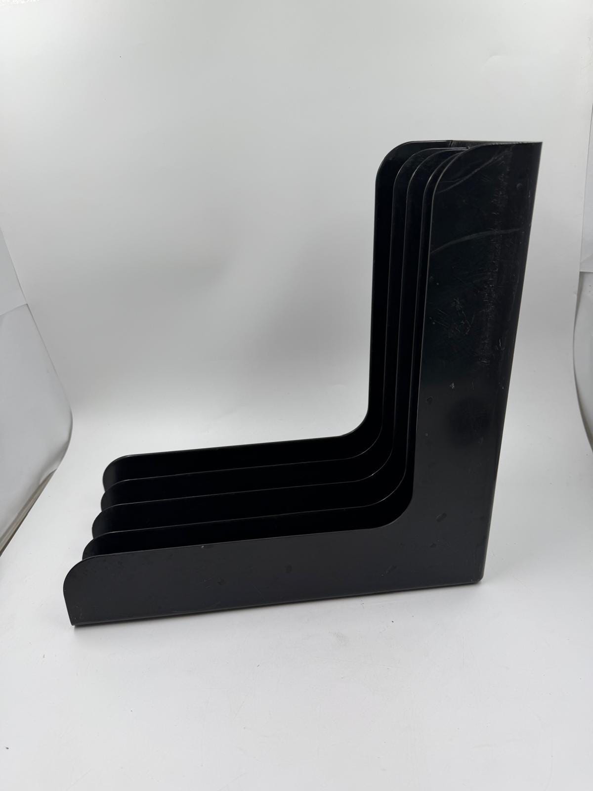 Vintage Schallplattenhalter schwarz von unbekannt für unbekannt mit Sprung, gebraucht
