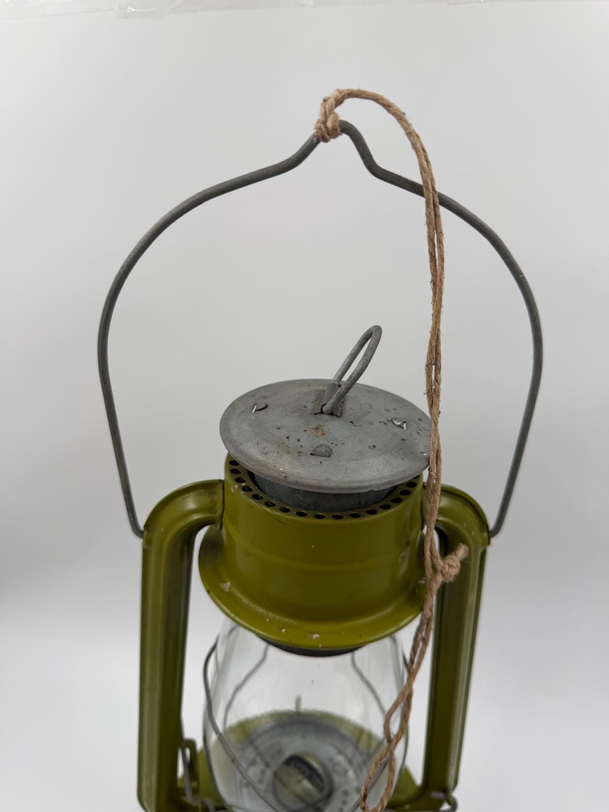Vintage Sturmlampe grün lackiert von unbekannt für unbekannt