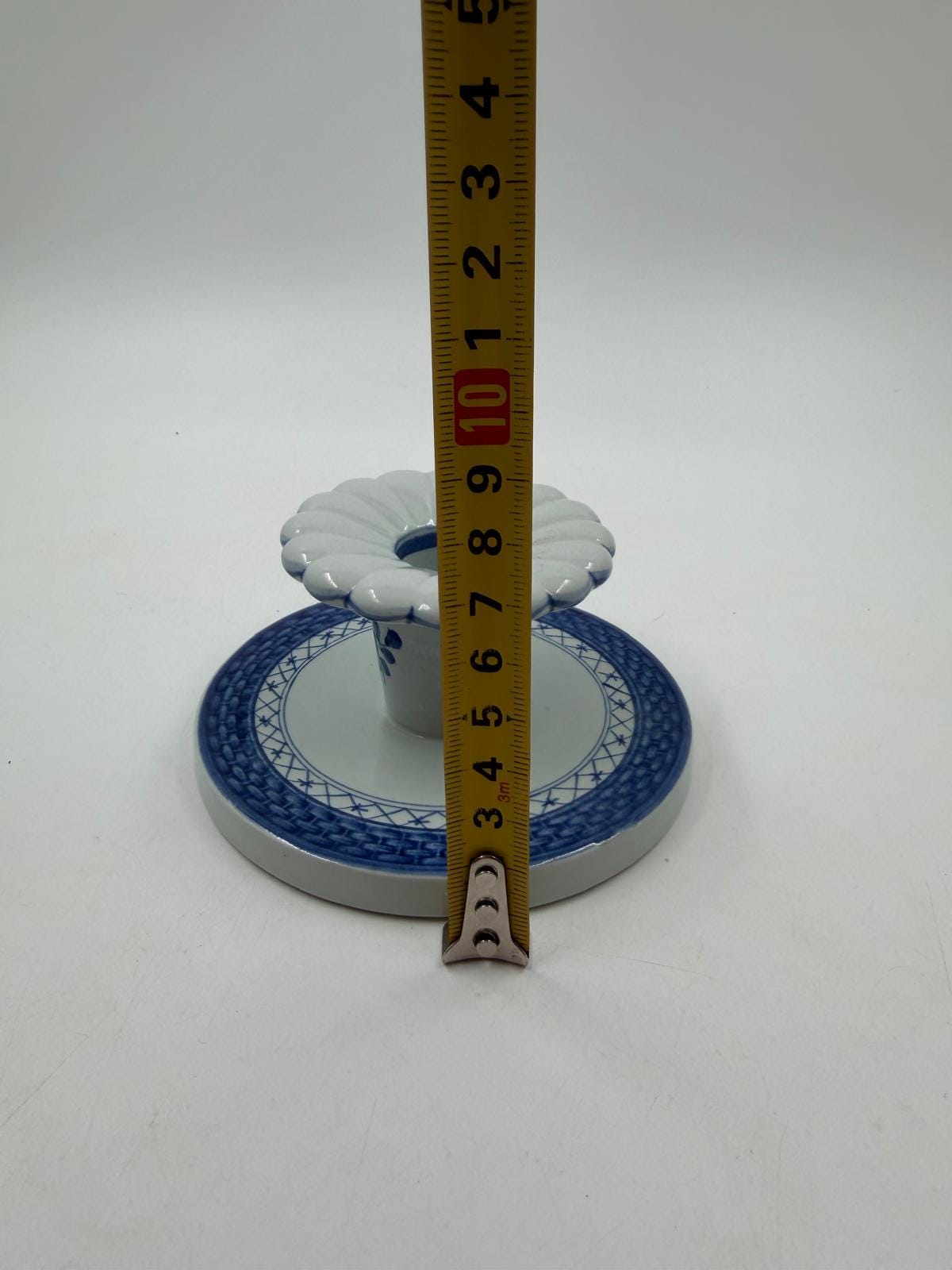 Vintage Kerzenhalter von Royal Copenhagen blau weiß