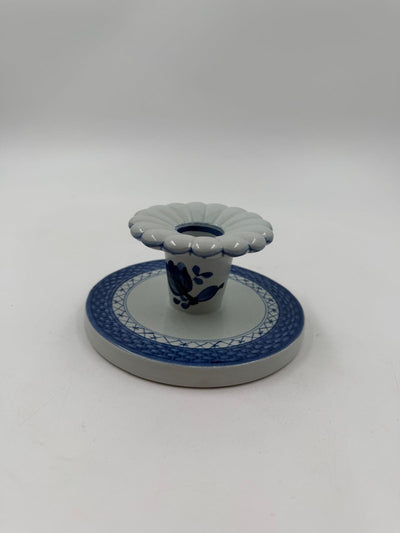 Candle holder by Royal Copenhagen, blue and white