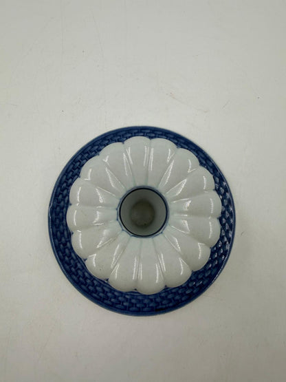 Vintage Kerzenhalter von Royal Copenhagen blau weiß