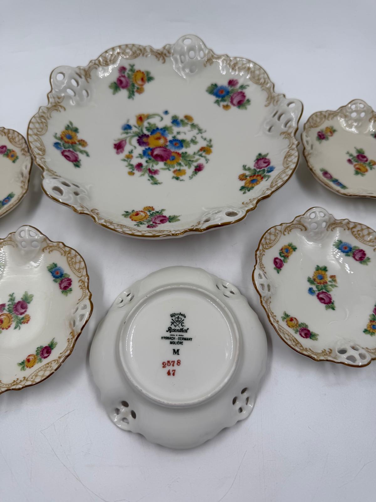 Vintage Schale Set von 6 Hellbrunn von Rosenthal