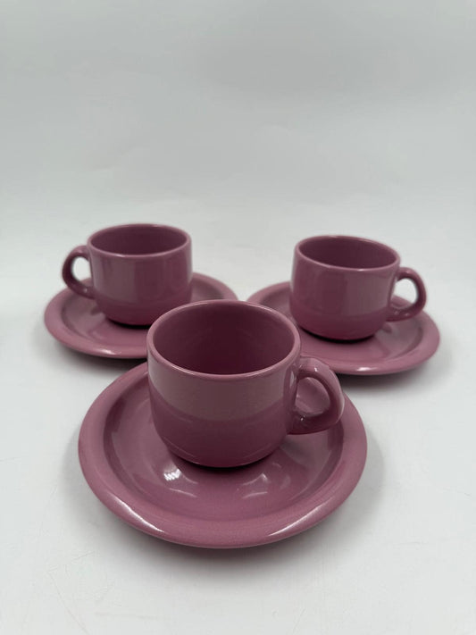 Vintage Kaffeetasse Set von 3 von Wächtersbach Keramik