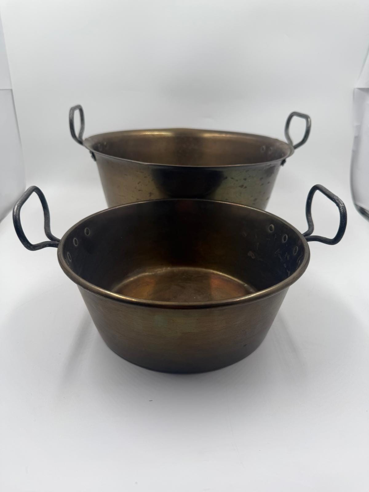 Vintage Messingschüssel Set von 2