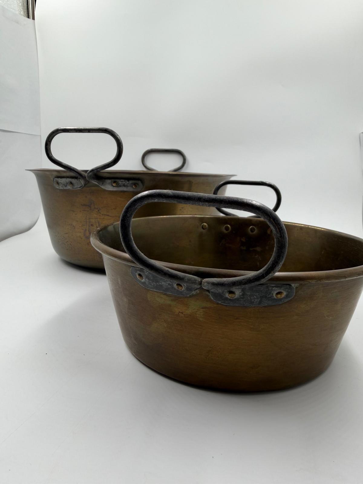 Vintage Messingschüssel Set von 2