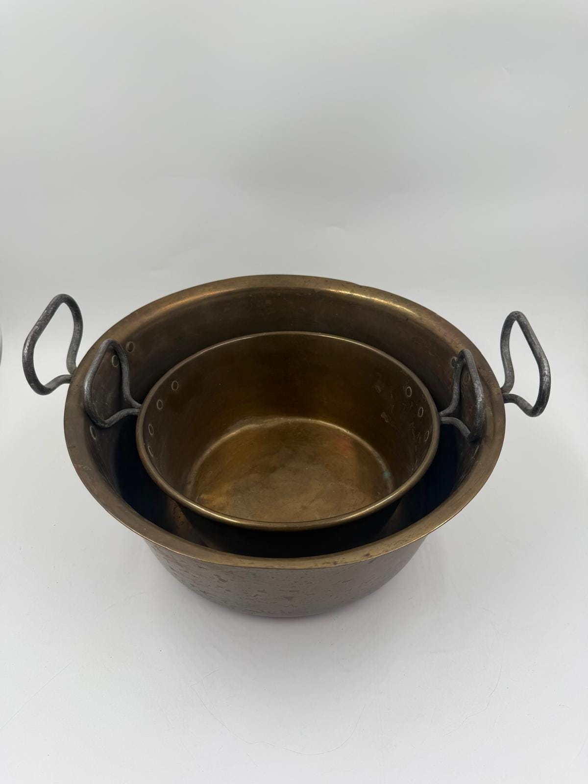 Vintage Messingschüssel Set von 2