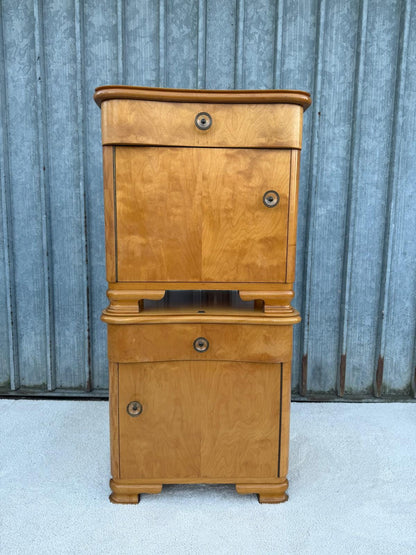 Vintage Nachttisch Set von 2 aus Holz