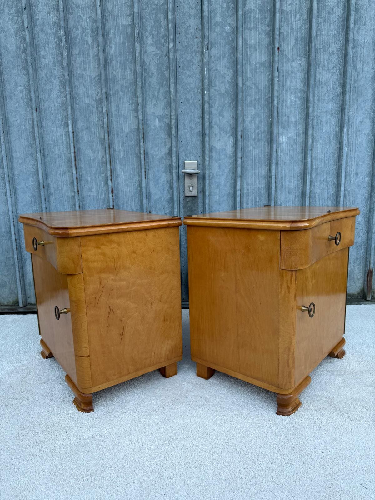 Vintage Nachttisch Set von 2 aus Holz