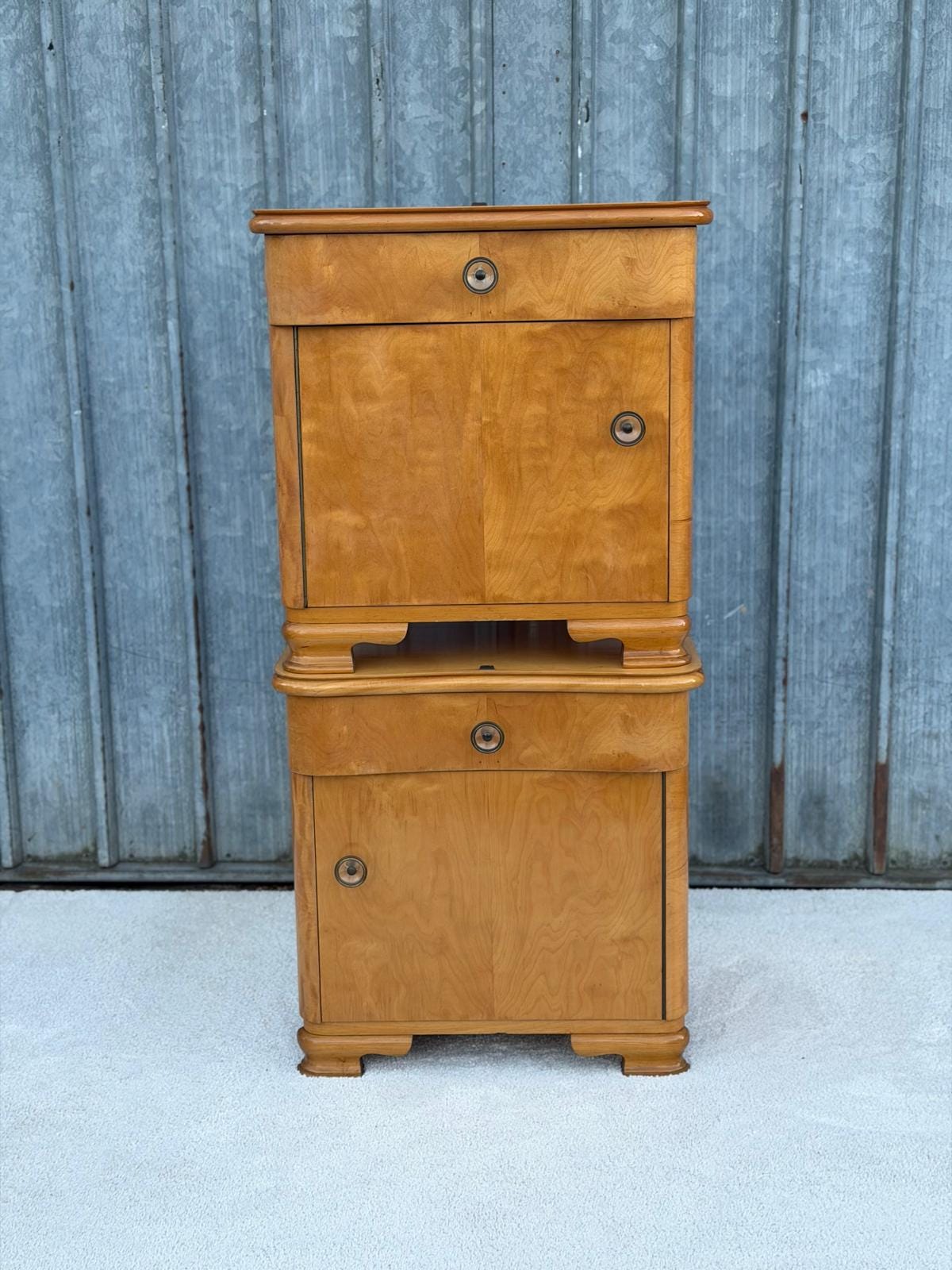 Vintage Nachttisch Set von 2 aus Holz