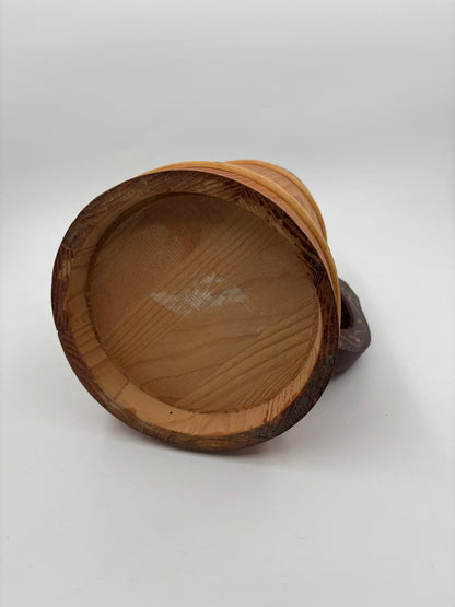 Vintage Bierkrug handbemalt mit Blumen Dekor 25cm hoch