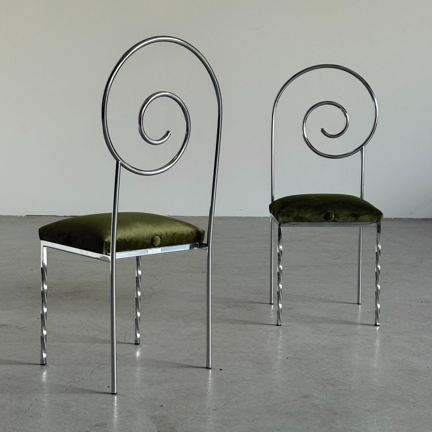 Vintage Stuhl Suspiral von Luigi Serafini für Sawaya und Moroni, Set von 2