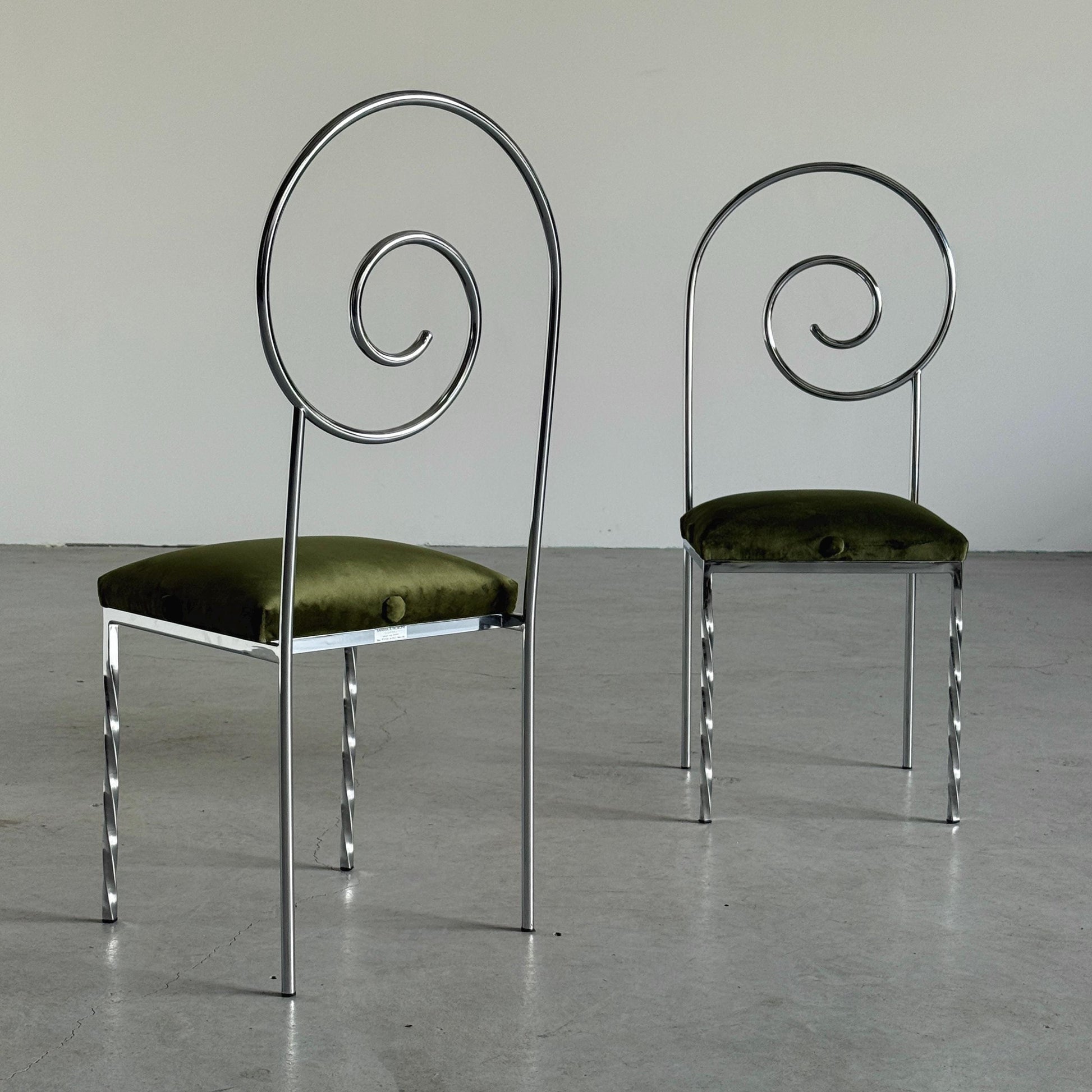 Vintage Stuhl Suspiral von Luigi Serafini für Sawaya und Moroni, Set von 2