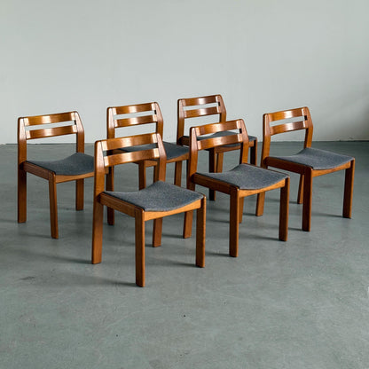 Vintage Esszimmerstuhl Set von 6 von unbekannt für Italien