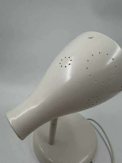 Vintage Tischlampe SNÖIG von IKEA weiß verstellbarer Lampenkopf