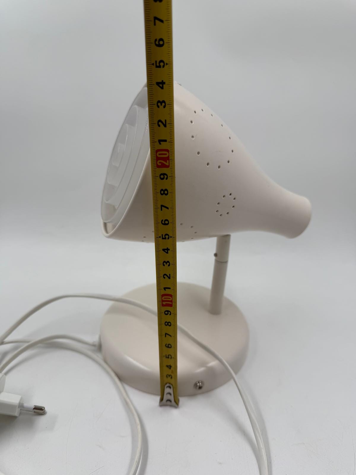 Vintage Tischlampe SNÖIG von IKEA weiß verstellbarer Lampenkopf