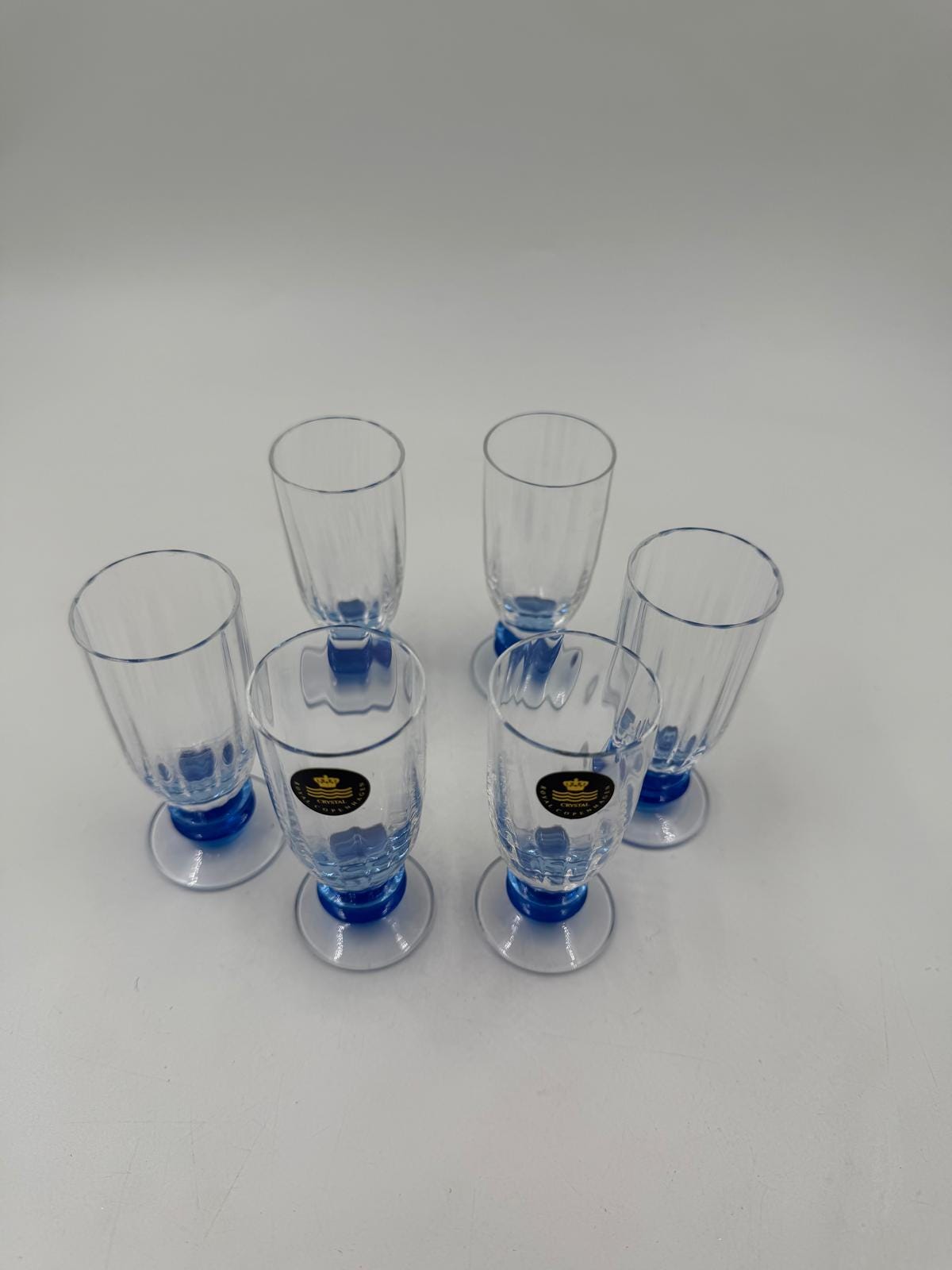 Vintage Glas von Anja Kjær für Holmegaard und Royal Copenhagen Set von 6