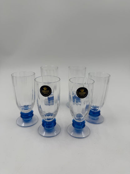 Vintage Glas von Anja Kjær für Holmegaard und Royal Copenhagen Set von 6