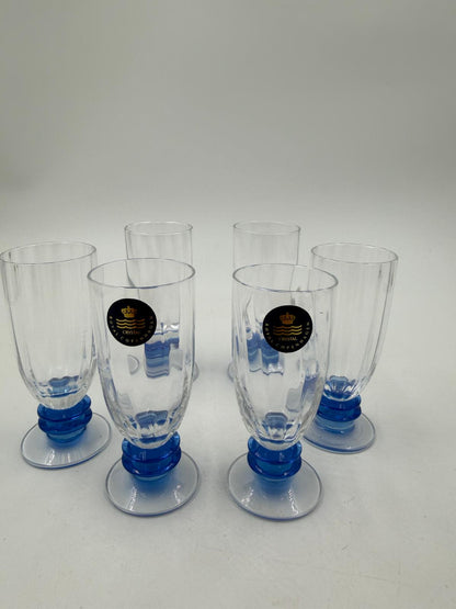 Vintage Glas von Anja Kjær für Holmegaard und Royal Copenhagen Set von 6