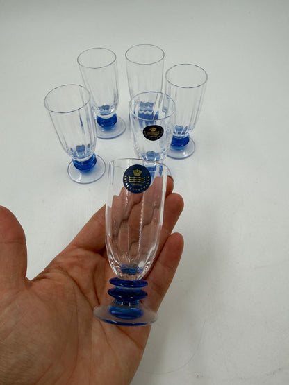 Vintage Glas von Anja Kjær für Holmegaard und Royal Copenhagen Set von 6