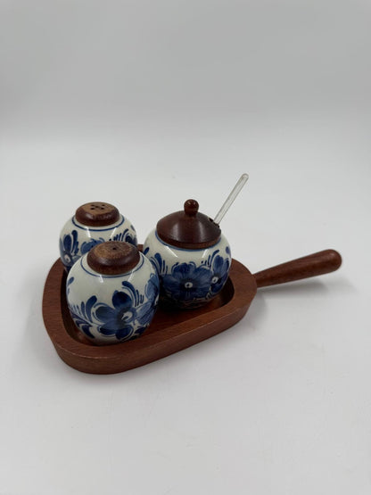 Vintage Dosen Set Original Delfts blau weiß von Original Delfts