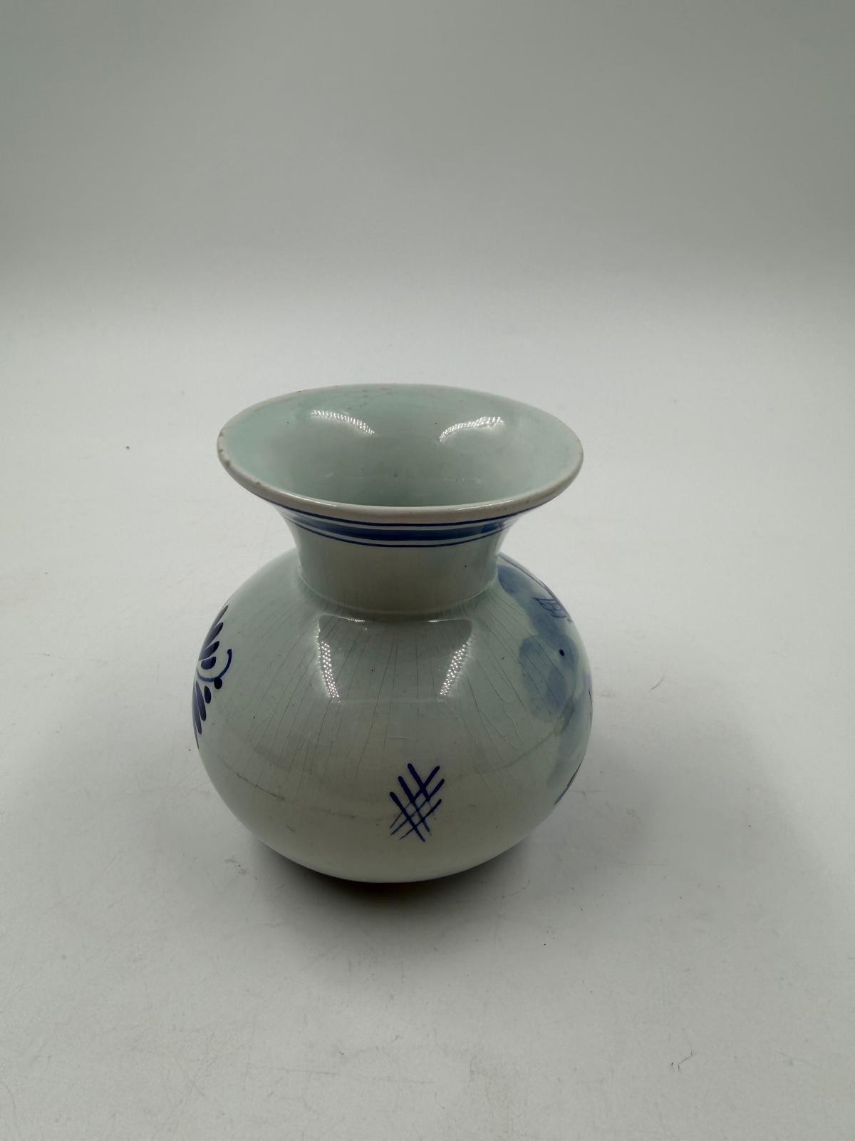 Vintage Vase Delft Blau Windmühle