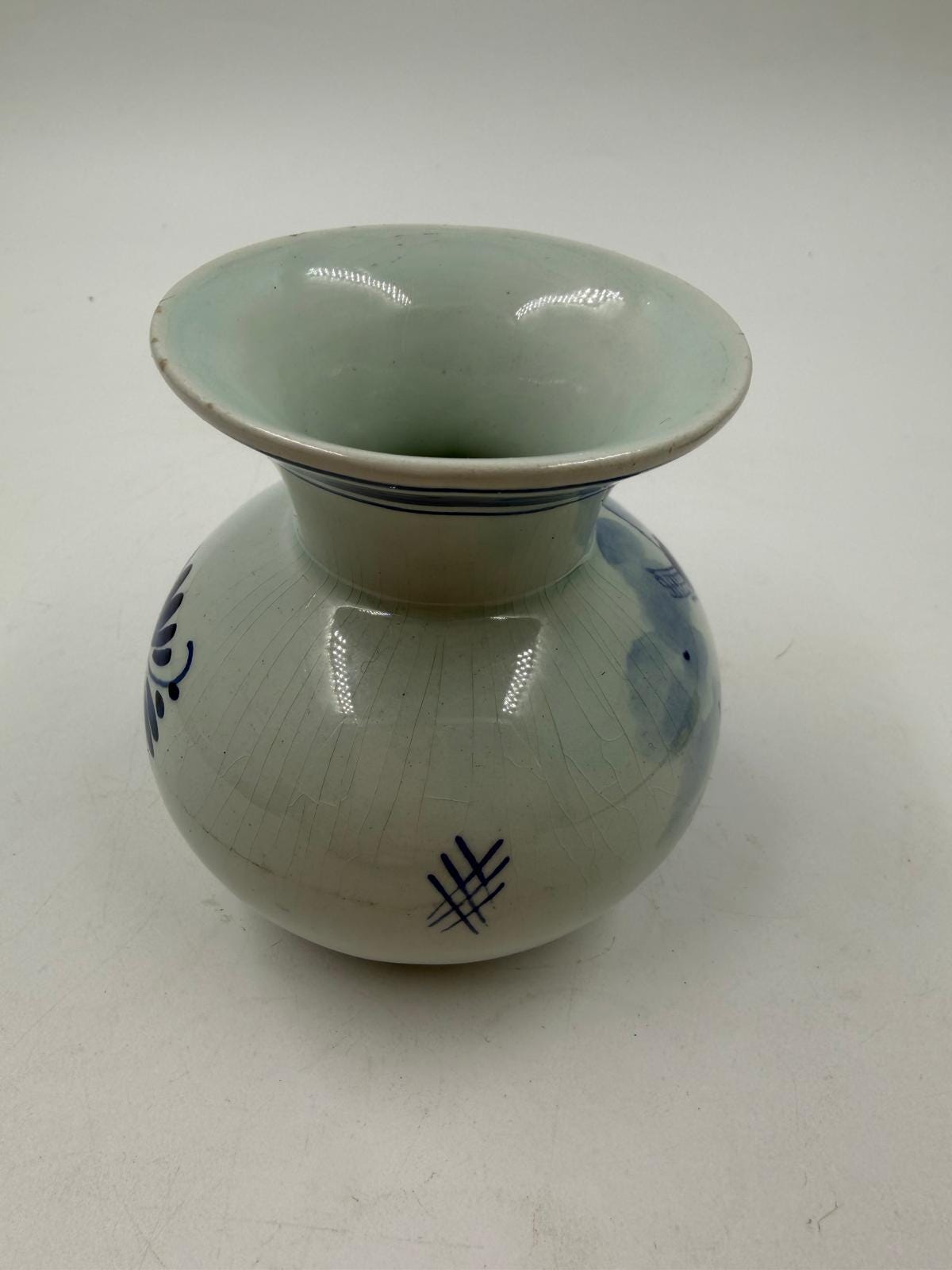 Vintage Vase Delft Blau Windmühle