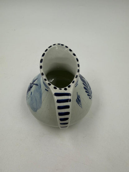 Vintage Krug Delft Blau mit Windmühle