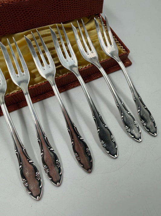Vintage Kuchengabel Set von 6 von SBS Solingen