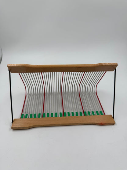 Vintage Schallplattenständer Griffix von DesOriginal aus Holz und Draht nummeriert 1–40 Retro