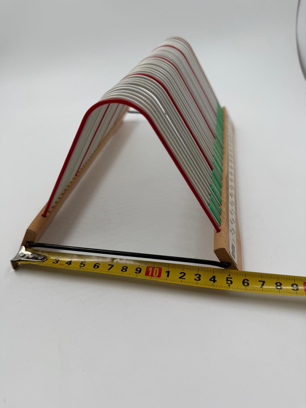 Vintage Schallplattenständer Griffix von DesOriginal aus Holz und Draht nummeriert 1–40 Retro