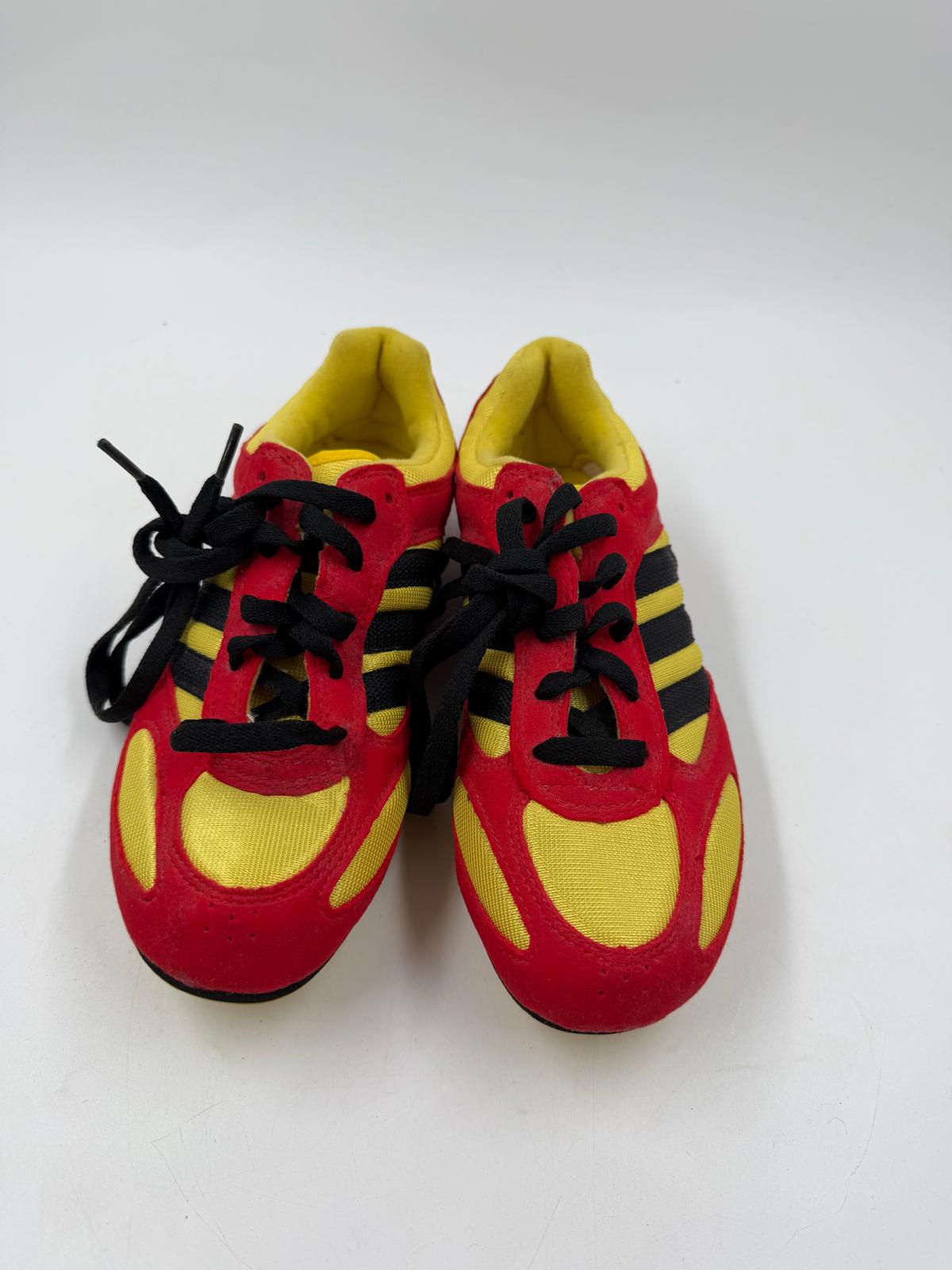 Vintage Sneaker adidas Techstar Intervall Trainer rot gelb schwarz Größe 37,5