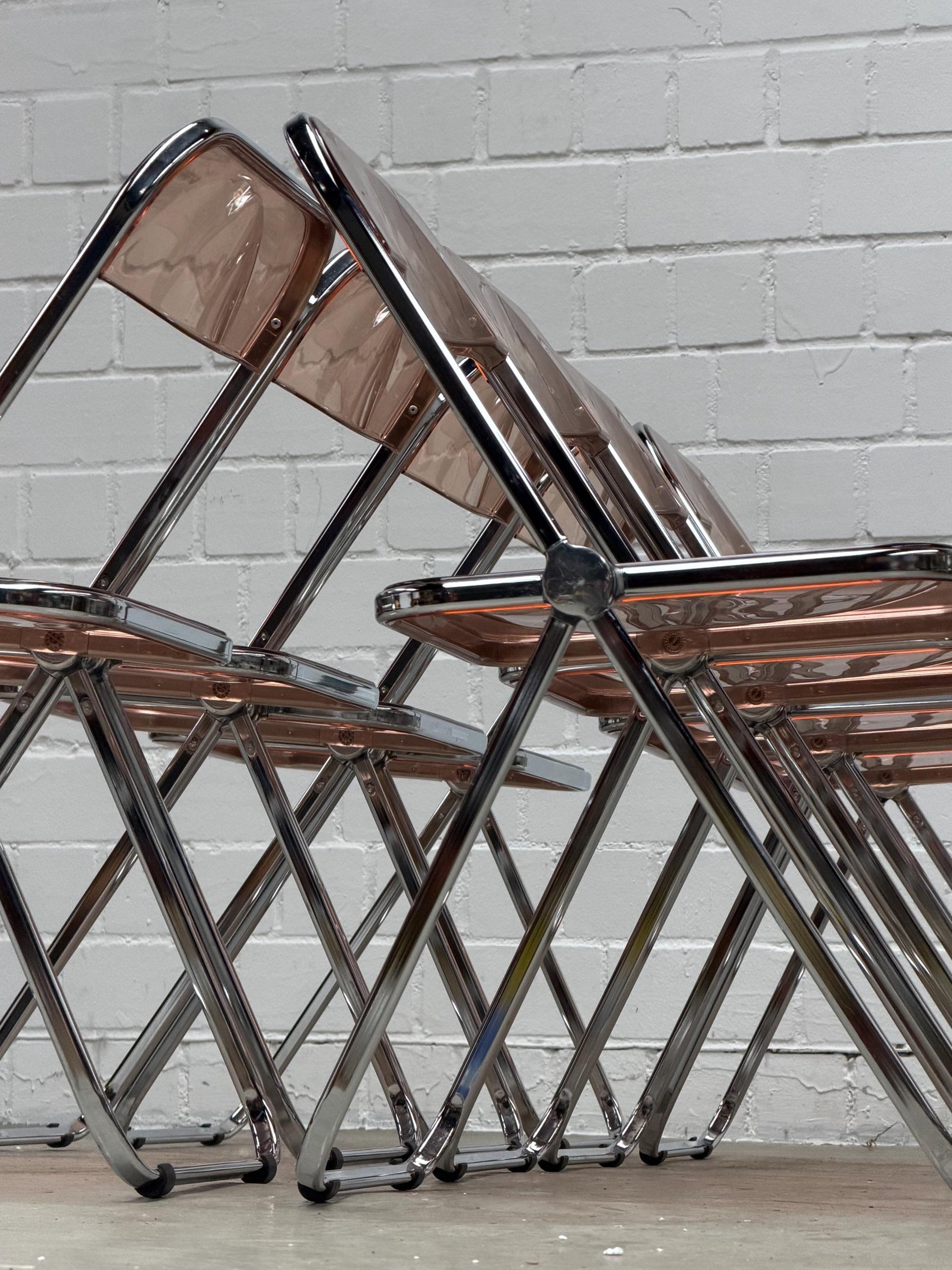 Vintage Klappstuhl Plia von Giancarlo Piretti für Castelli Anonima