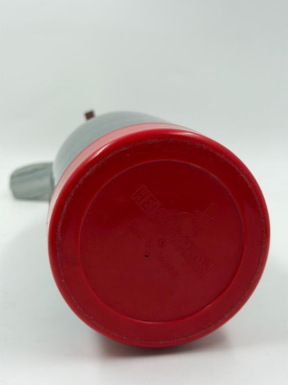 Vintage Soda-Siphon Flasche schwarz rot Dekoration sehr gut erhalten