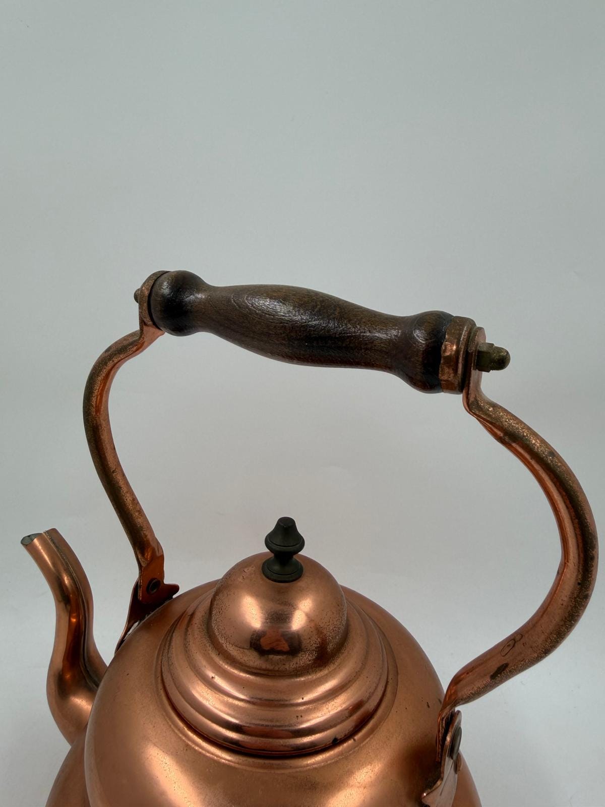 Vintage Kupfertopf von unbekannt für unbekannt, Einzelstück, schöne Patina, Deko oder Sammlerobjekt