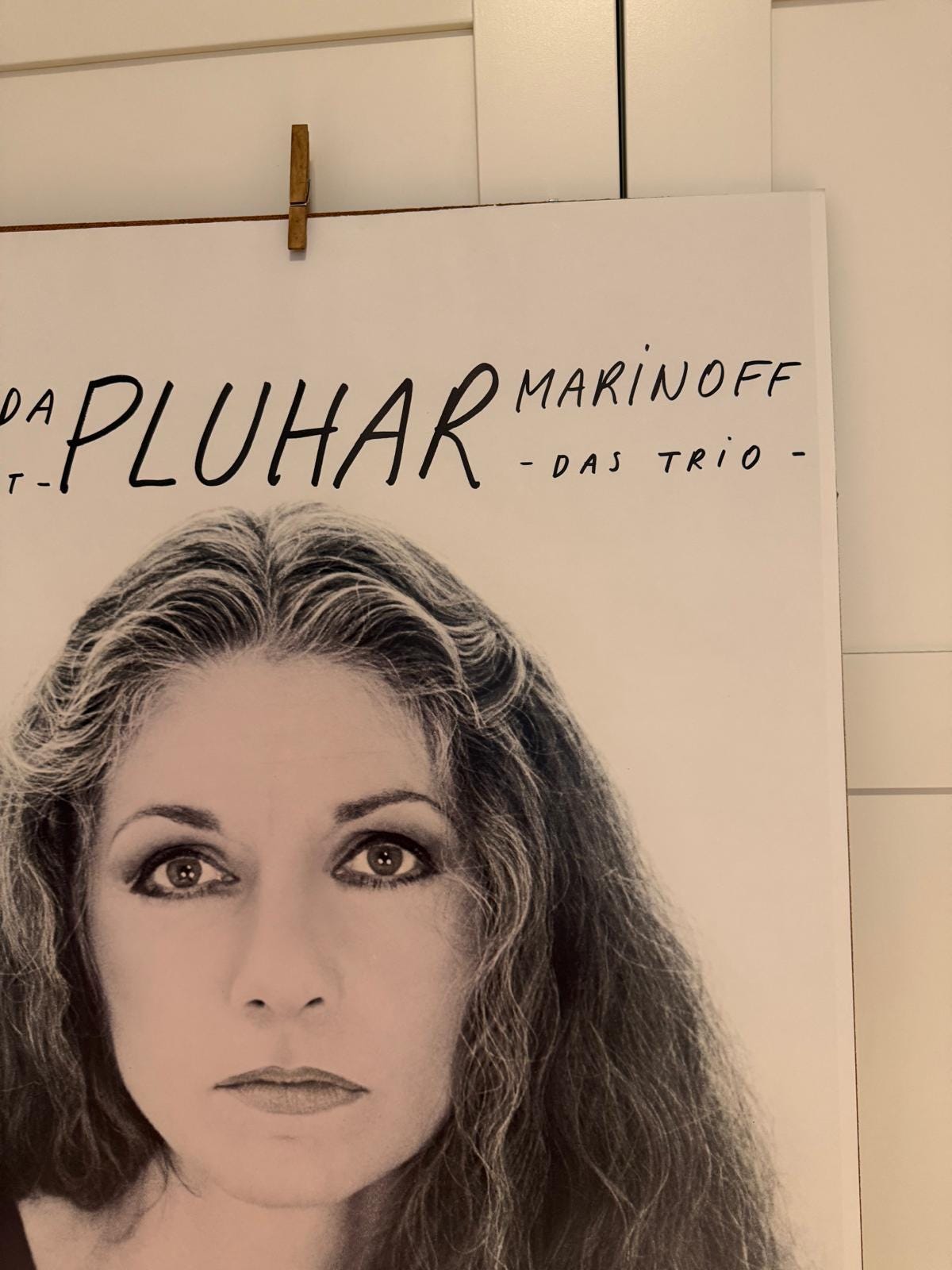 Vintage Konzertposter Erika Pluhar Original 80er Jahre von Erika Pluhar leichte übliche Gebrauchsspuren