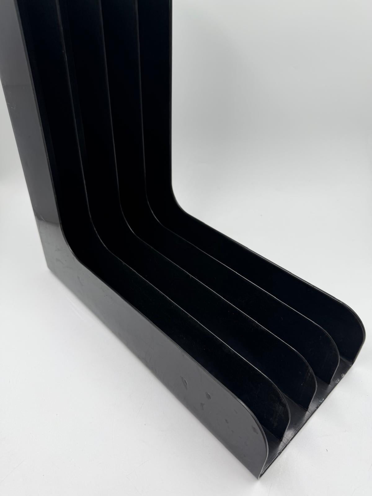 Vintage Schallplattenhalter schwarz von unbekannt für unbekannt mit Sprung, gebraucht