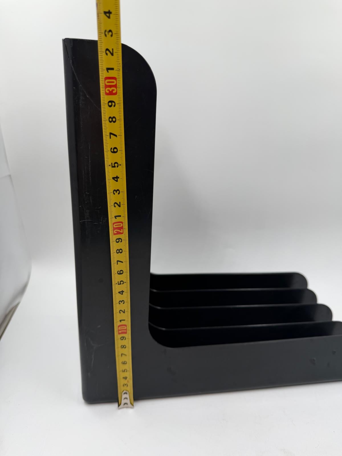 Vintage Schallplattenhalter schwarz von unbekannt für unbekannt mit Sprung, gebraucht