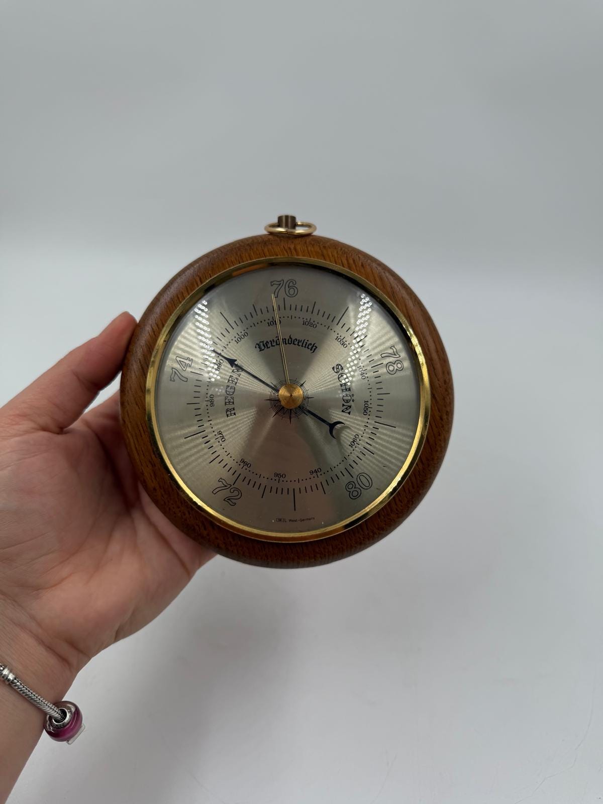 Vintage Wand Barometer Wetterstation antiker Look