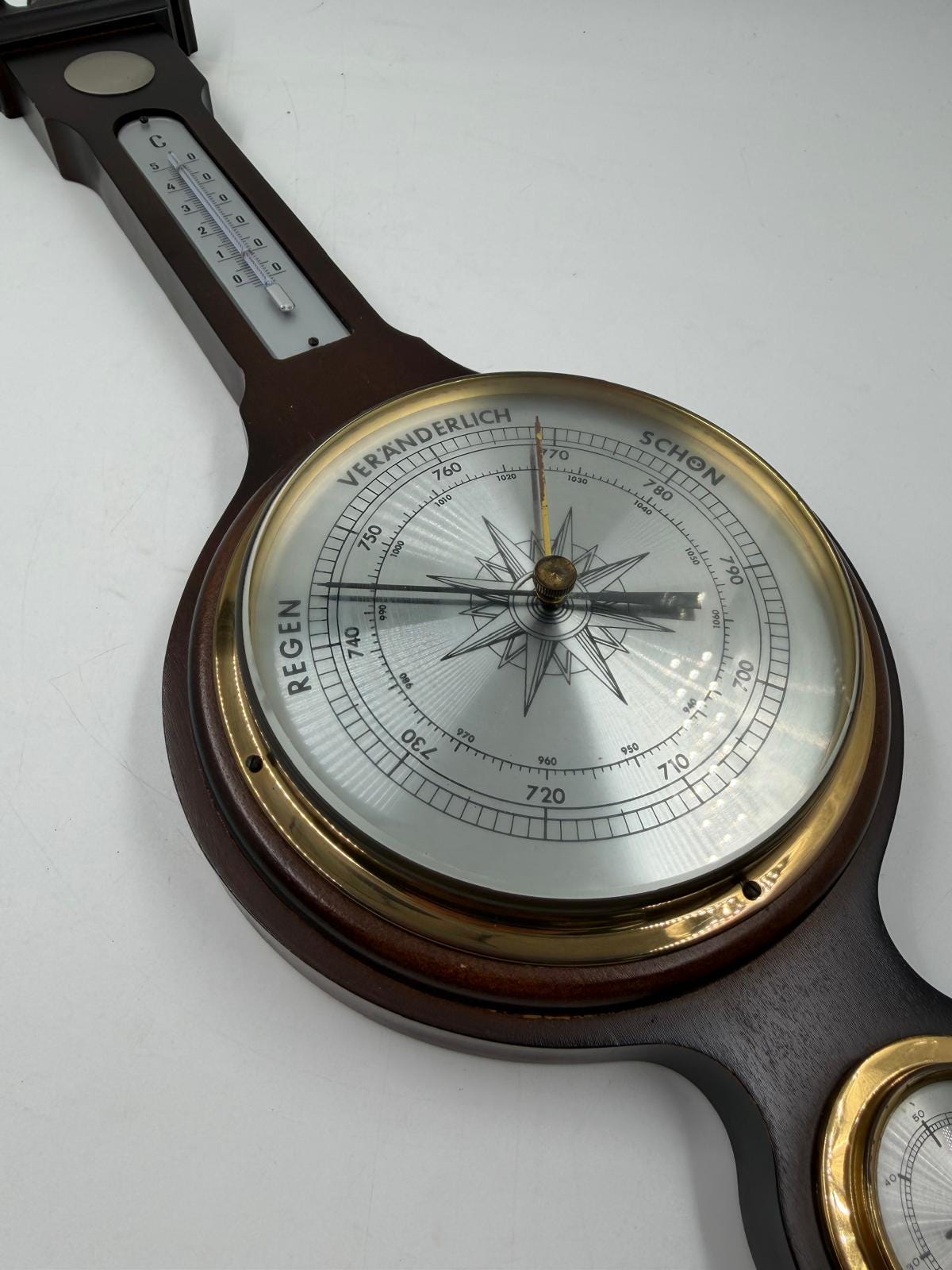 Vintage Wand Wetterstation Barometer von KlassikDekorative