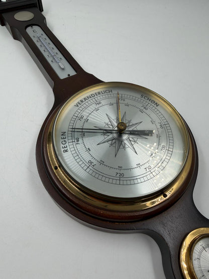 Vintage Wand Wetterstation Barometer von KlassikDekorative