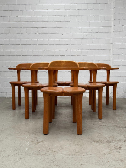 Set von 6 Vintage Sessel "Opus 1" von Erwin Berghammer für Team 7, Erlenholz