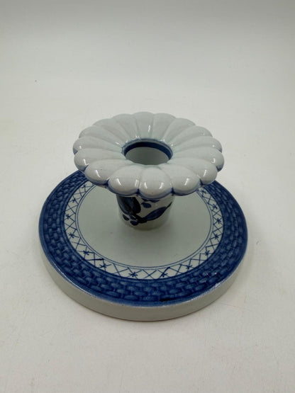 Vintage Kerzenhalter von Royal Copenhagen blau weiß