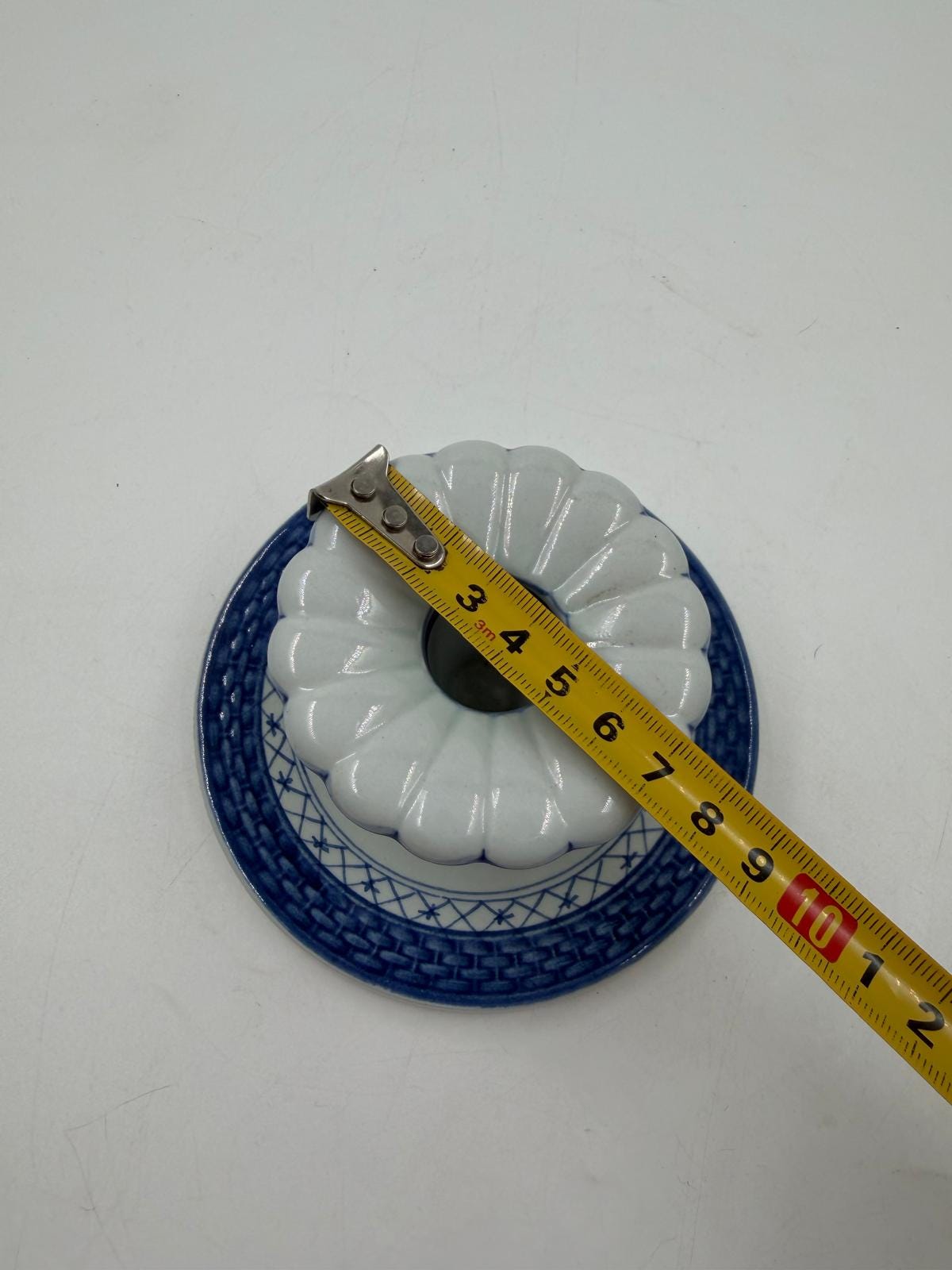 Vintage Kerzenhalter von Royal Copenhagen blau weiß